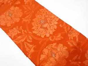 牡丹唐草模様織り出し名古屋帯